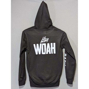 Lil Baby Woah Unisex Hoodie Black Pullover, Concert Tour Hip Hop Rap Size Small